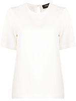 Paule Ka blouse en crêpe à manches courtes - Blanc