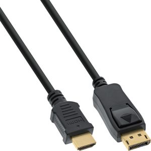 InLine 17182 video kabel adapter 2 m DisplayPort HDMI Zwart