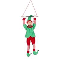 Elf rood moving with music battery operated l18xb10xh65 cm Mica Decorations - Mica decorations