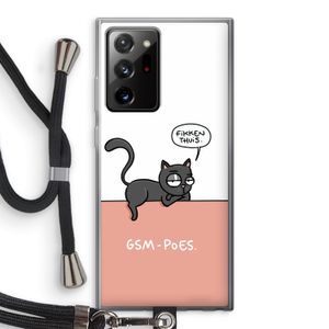GSM poes: Samsung Galaxy Note 20 Ultra / Note 20 Ultra 5G Transparant Hoesje met koord