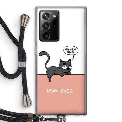 GSM poes: Samsung Galaxy Note 20 Ultra / Note 20 Ultra 5G Transparant Hoesje met koord