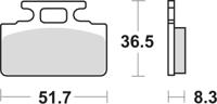 TRW Brake pad mcb 589 organic standard