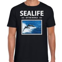 Dolfijnen t-shirt met dieren foto sealife of the world zwart voor heren