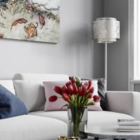 Staande lamp zilver &apos;Mesh&apos; vloerlamp By Rydens E27 fitting 157cm