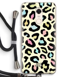 Leopard pattern: Xiaomi Redmi 5 Transparant Hoesje met koord