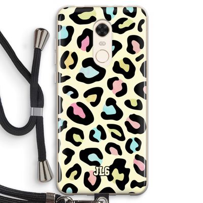 Leopard pattern: Xiaomi Redmi 5 Transparant Hoesje met koord