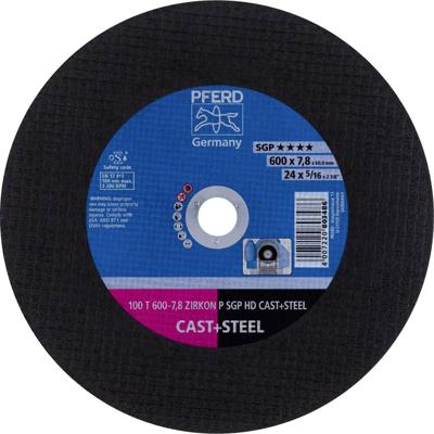 PFERD TOOLS 100 T 600-7,8 ZIRKON P SGP HD CAST+STEEL/60,0 66397708 Doorslijpschijf recht 600 mm 5 stuk(s) Getemperd staal, Gietijzer, Staal, Gegoten staal