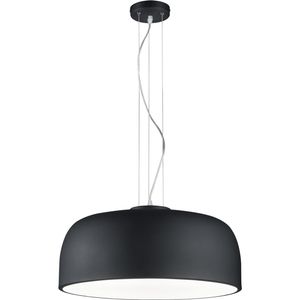 LED Hanglamp - Trion Barnon - E27 Fitting - 4-lichts - Rond - Mat Zwart Aluminium