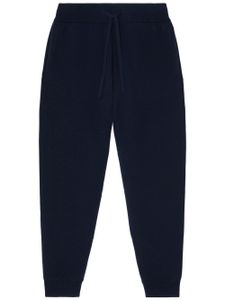 Burberry pantalon de jogging à logo brodé - Bleu