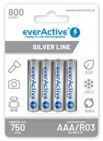 Oplaadbare batterijen everActive Ni-MH R03 AAA 800 mAh Silver Line Oplaadbare batterijen everActive Ni-MH R03 AAA 800 mAh Silver Line