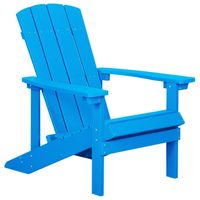 Beliani ADIRONDACK - Tuinstoel-Blauw-Kunsthout