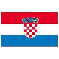 Gevelvlag/vlaggenmast vlag Kroatie 90 x 150 cm   -