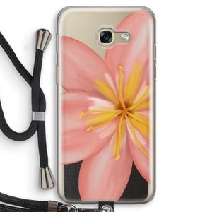 Pink Ellila Flower: Samsung Galaxy A5 (2017) Transparant Hoesje met koord