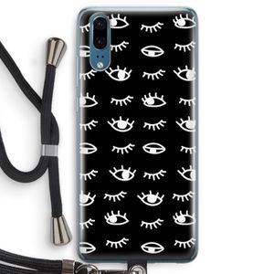 Eye pattern #3: Huawei P20 Transparant Hoesje met koord