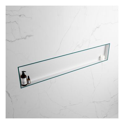 Wandnis Solid Surface Easy | In- en opbouw | 150x30x8 cm | 1 vak | Smag/Talc