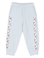 Monnalisa pantalon de jogging à fleurs - Bleu - thumbnail