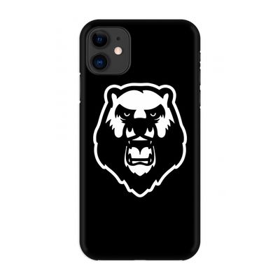 Angry Bear (black): Volledig geprint iPhone 11 Hoesje