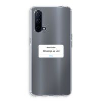 Reminder: OnePlus Nord CE 5G Transparant Hoesje