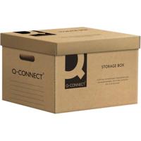 Q-CONNECT containerdoos, met deksel, formaat: 51,5 x 30,5 x 35 cm, grijs