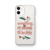 Optimistic flower girl: iPhone 12 mini Transparant Hoesje Optimistic flower girl: iPhone 12 mini Transparant Hoesje