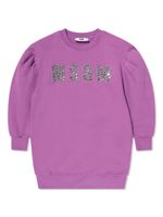 MSGM Kids robe à ornements en cristal - Violet - thumbnail