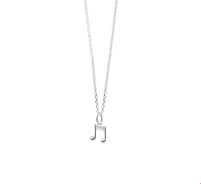 TFT Zilveren Ketting Hanger Muzieknoot 1,1 mm 41 + 4 cm