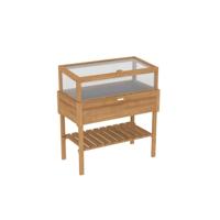 Royal Well Basilicum broeikas/kweekkas op poten 108x100x50 cm - hout - tuinkas