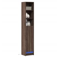 Dressoir met LED 36x32,5x200 cm bewerkt hout bruin eikenkleur