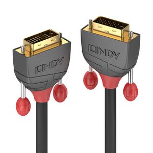Lindy 36220 0.5m DVI-D DVI-D Grijs DVI kabel