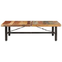 The Living Store Gerecycled Houten Salontafel - 142x90x42 cm - Multicolor - IJzer - thumbnail
