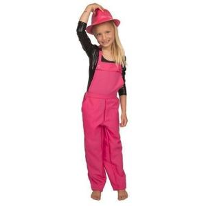 Party Verkleed tuinbroek/overall - roze - voor kinderen - carnaval