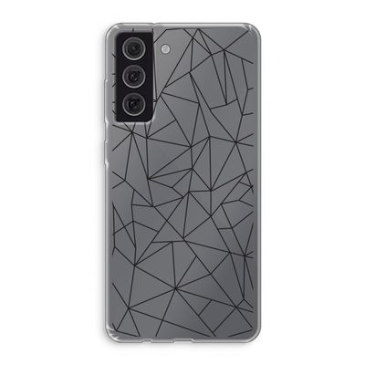 Geometrische lijnen zwart: Samsung Galaxy S21 FE Transparant Hoesje