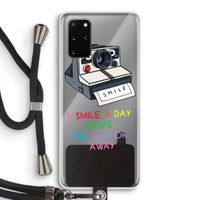 Smile: Samsung Galaxy S20 Plus Transparant Hoesje met koord