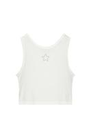 Like Flo zomer tanktop meisjes teens - off wit - embroiderie - Essie