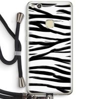 Zebra pattern: Huawei Ascend P10 Lite Transparant Hoesje met koord