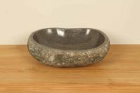 Flussstein Waschbecken RM030362, 48x40x15 cm
