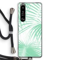 Palmbladeren: Sony Xperia 1 III Transparant Hoesje met koord