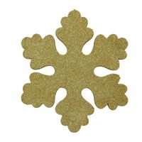 Decoratie sneeuwvlok - goud - 25 cm - kunststof foam - hangdecoratie kerst - thumbnail