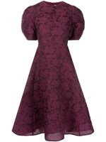 ERDEM robe évasée à fleurs - Violet - thumbnail