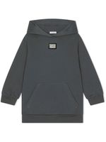 Dolce & Gabbana Kids robe DG à capuche - Gris