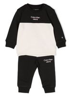 Calvin Klein Kids survêtement bicolore à logo imprimé - Noir