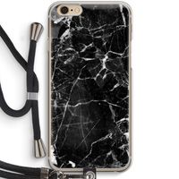 Zwart Marmer 2: iPhone 6 / 6S Transparant Hoesje met koord