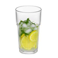 Waterglazen/drinkglazen - 6x - transparant - kristalglas - stapelbaar - 370 ml