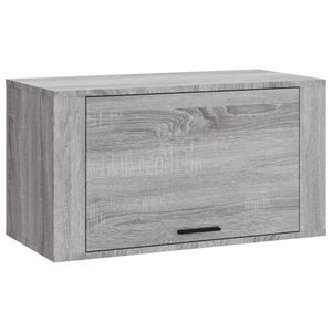 vidaXL Wandschoenenkast 70x35x38 cm massief grenenhout sonoma grijs