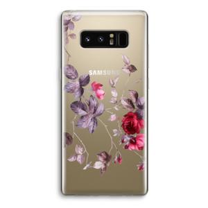 Mooie bloemen: Samsung Galaxy Note 8 Transparant Hoesje