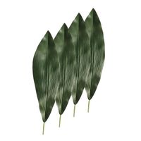 4x Kunstplant Aspidistra bladeren 75 cm donkergroen