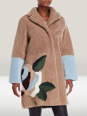 Embroidery Floral Long Sleeve Warmth Boho Teddy Jacket