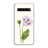 Purple poppy: Samsung Galaxy S10 5G Transparant Hoesje