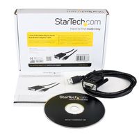 StarTech.com 1-poort USB naar Nulmodem RS232 DB9 Seriële DCE Verloopkabel met FTDI - thumbnail