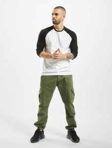 Urban Classics / t-shirt Contrast 3/4 Sleeve Raglan in wit
